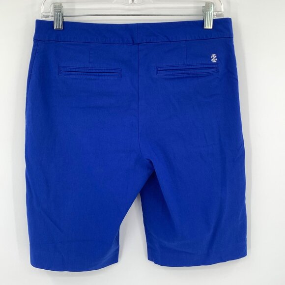 IZOD Golf Blue Stretch Flat Front Zipper Pockets Women's‎ Shorts Size 6 - Picture 8 of 8